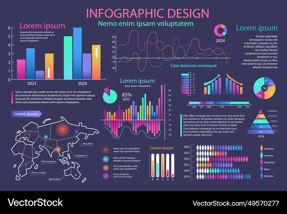 Mega set of infographic elements data Mega set of infographic elements data vector image