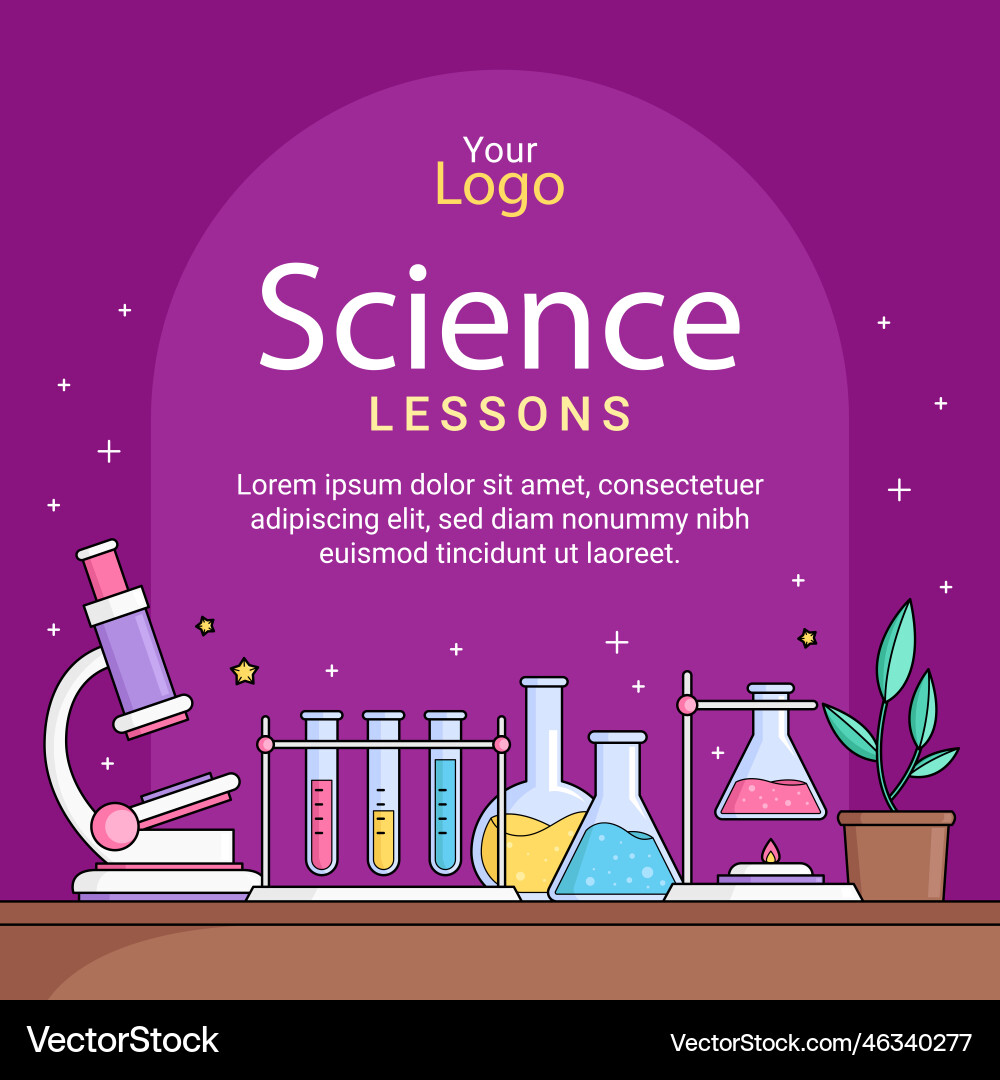 Posts set science research Vector Image