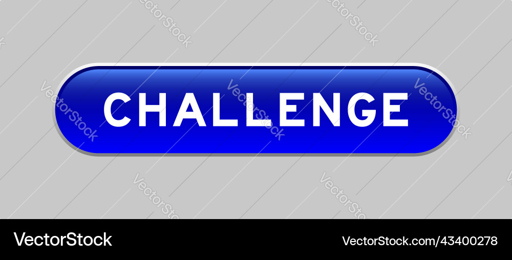 Blue color capsule shape button with word Blue color capsule shape button with word vector image