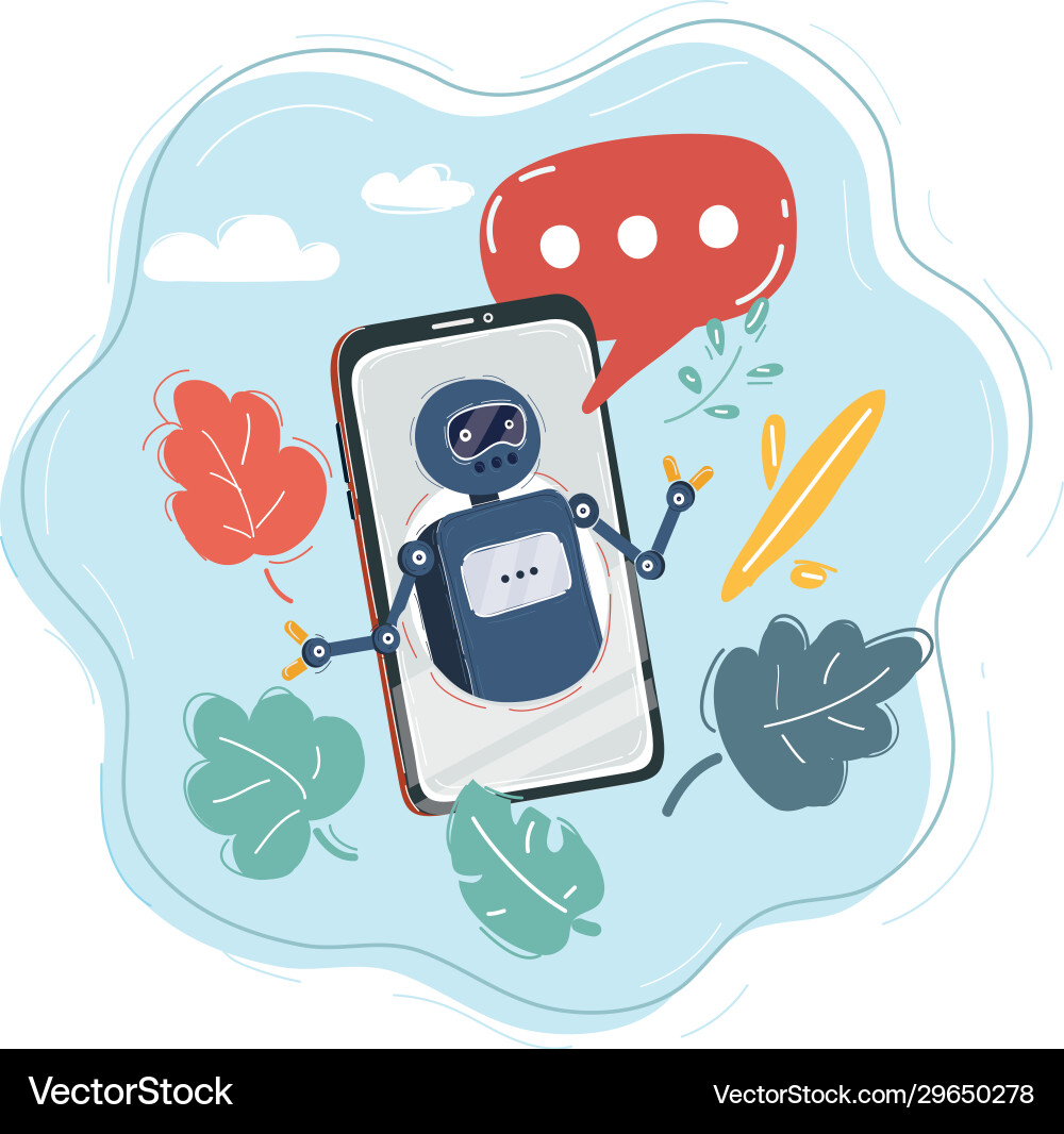 Chatbot Konzept eines automatisierten Skripts Chatbot Konzept eines automatisierten Skripts vektorbild