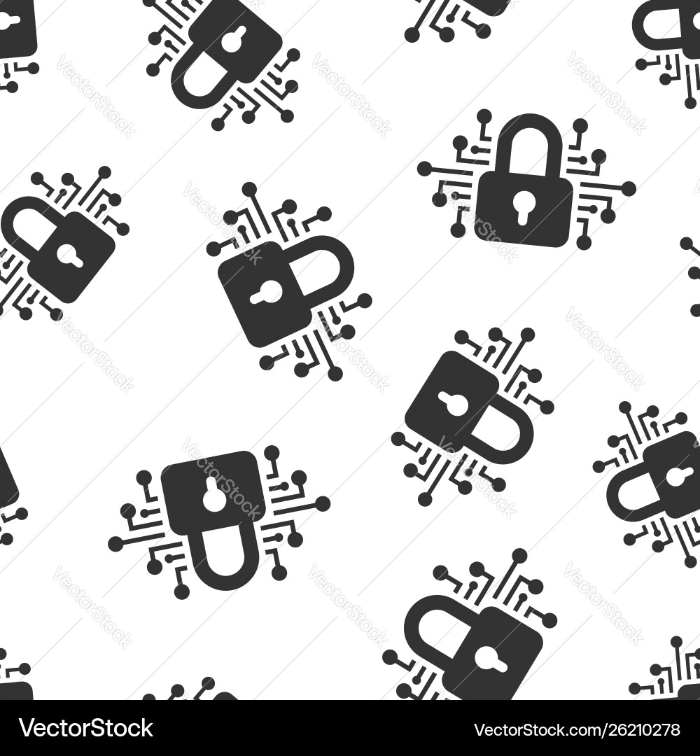 Cyber security icon seamless pattern background Cyber security icon seamless pattern background vector image