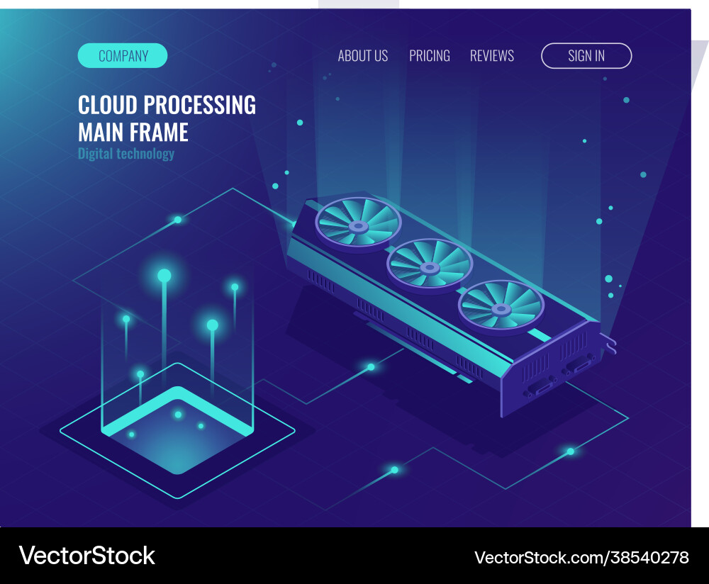 Data processing computing power mainframe service Data processing computing power mainframe service Vector Image