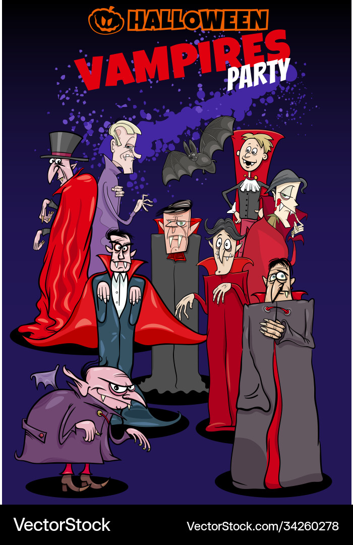 Halloween holiday cartoon poster or invitation Halloween holiday cartoon poster or invitation vector image