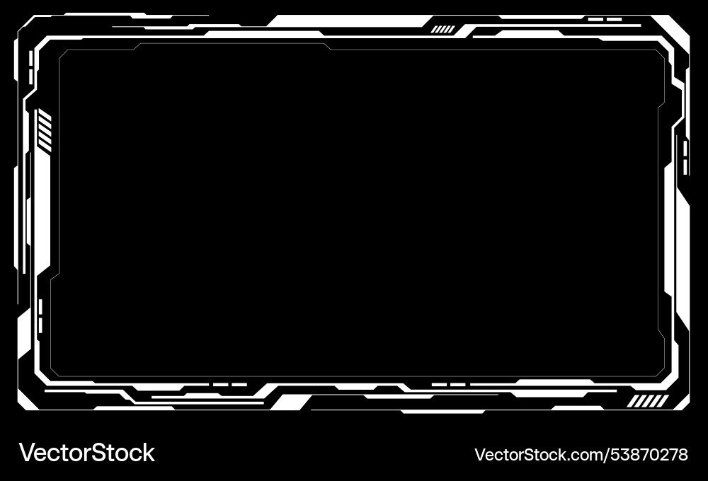 Hud frames white user interface elements design Hud frames white user interface elements design vector image