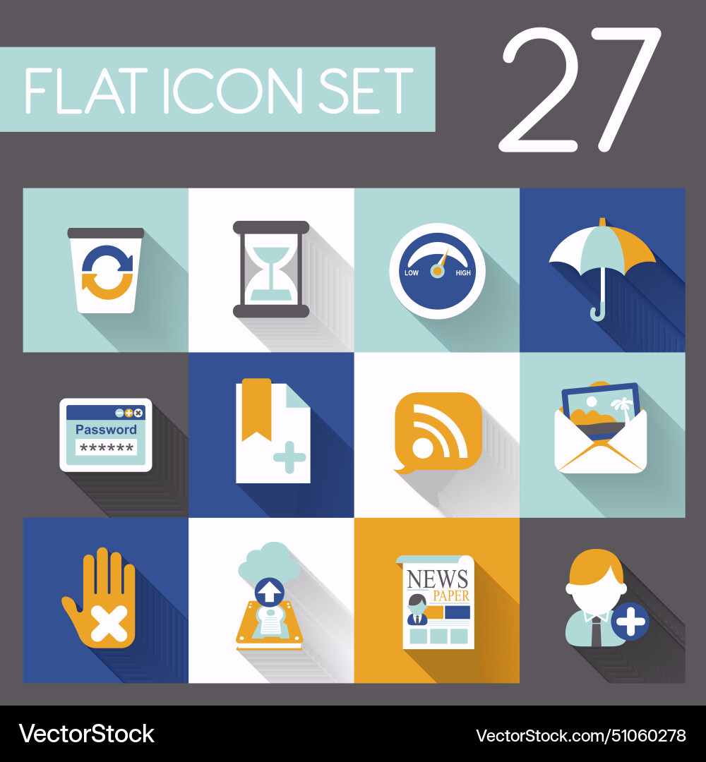 Internet and web icon set Vector Image