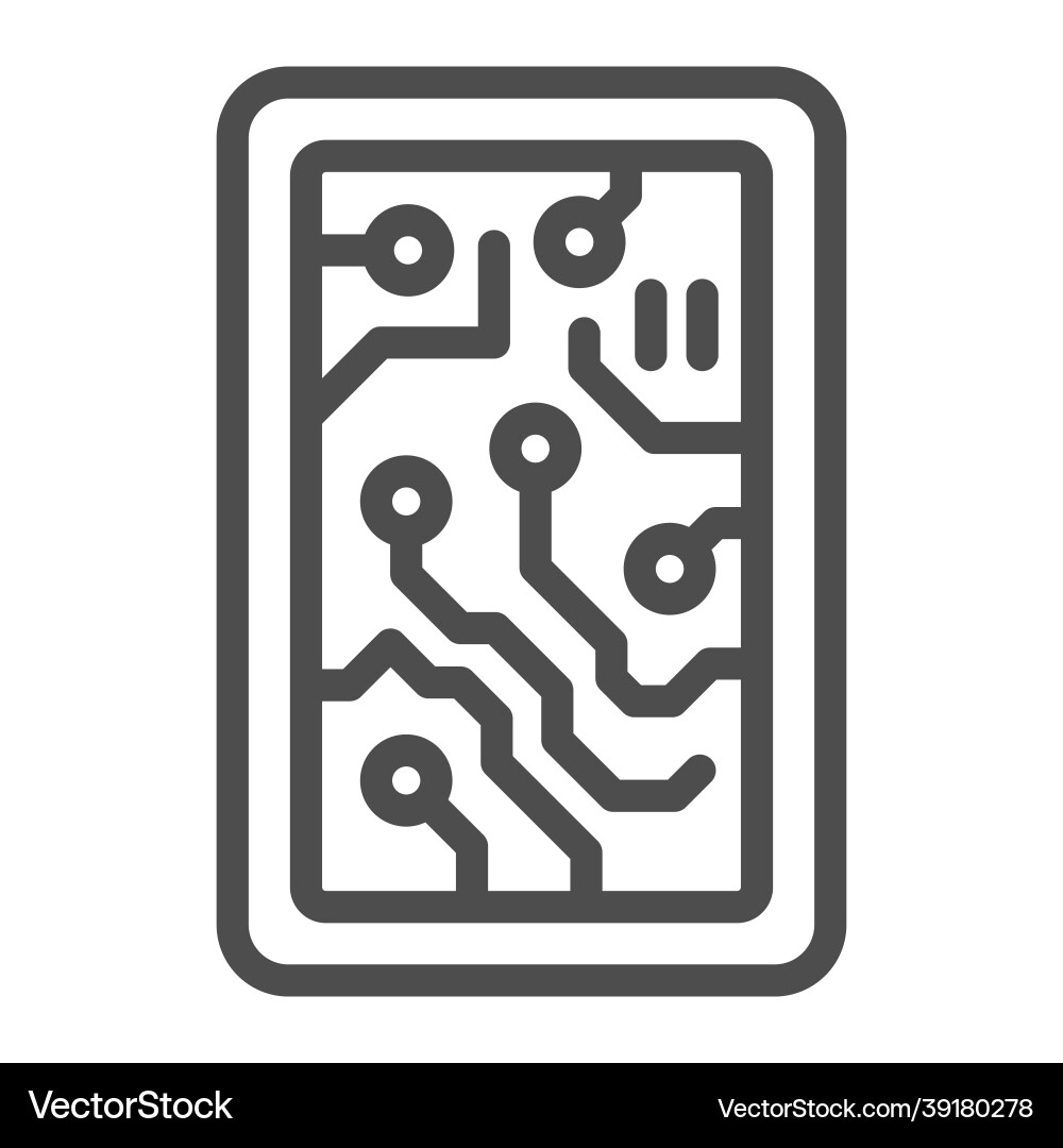 Leiterplatten-Reaktangle-Form mit Diode Vektorbild