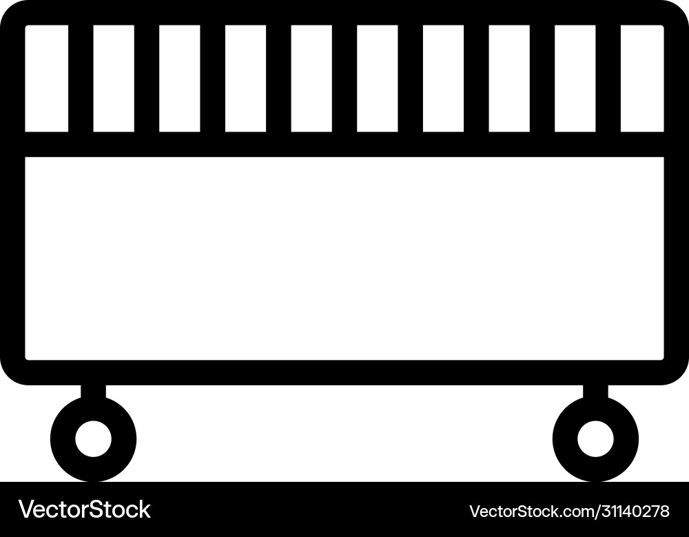 Lifting fence with upper open part icon Lifting fence with upper open part icon Vector Image