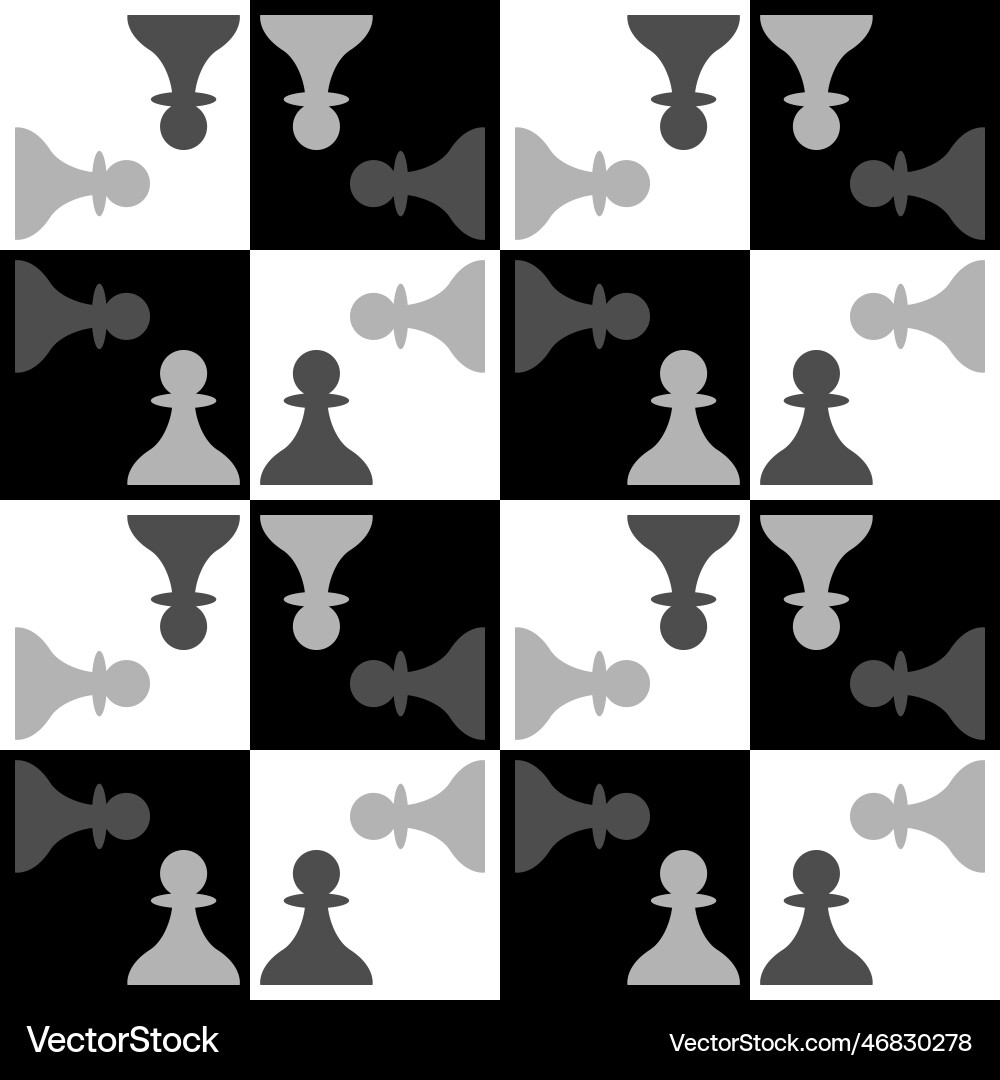 Seamless pattern with chess pawn endless Seamless pattern with chess pawn endless vector image