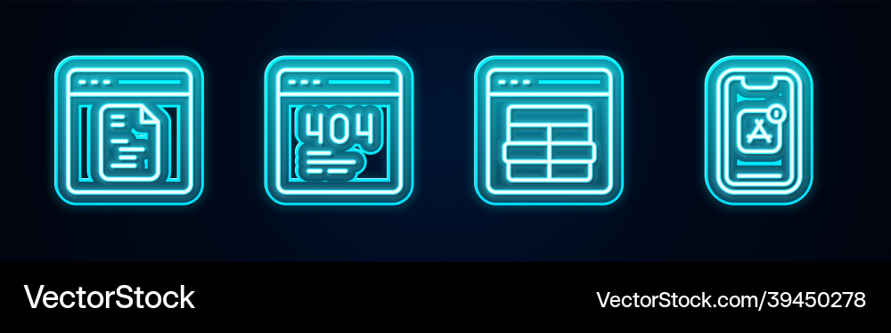 Set line software page with 404 error mysql code Set line software page with 404 error mysql code vector image