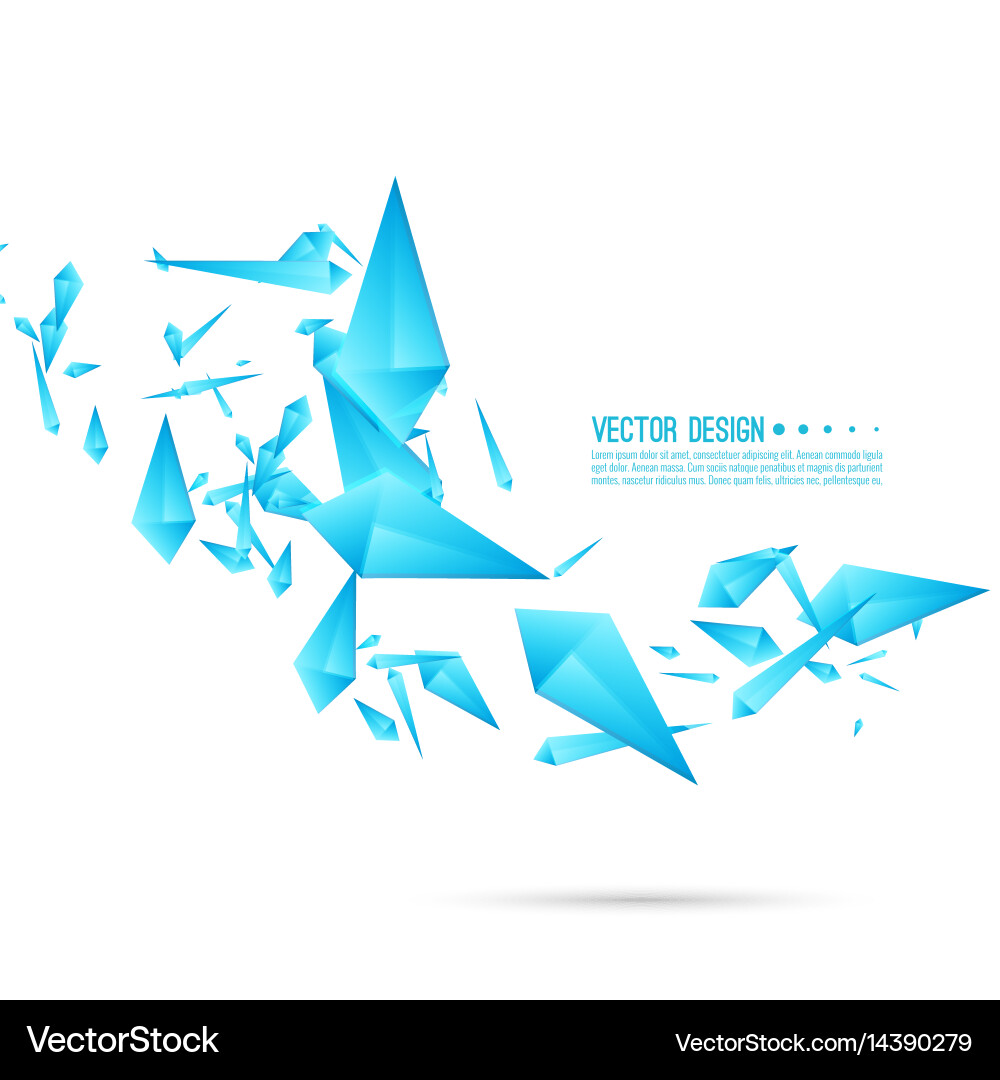 Abstract background with dynamic fragments Vector Image