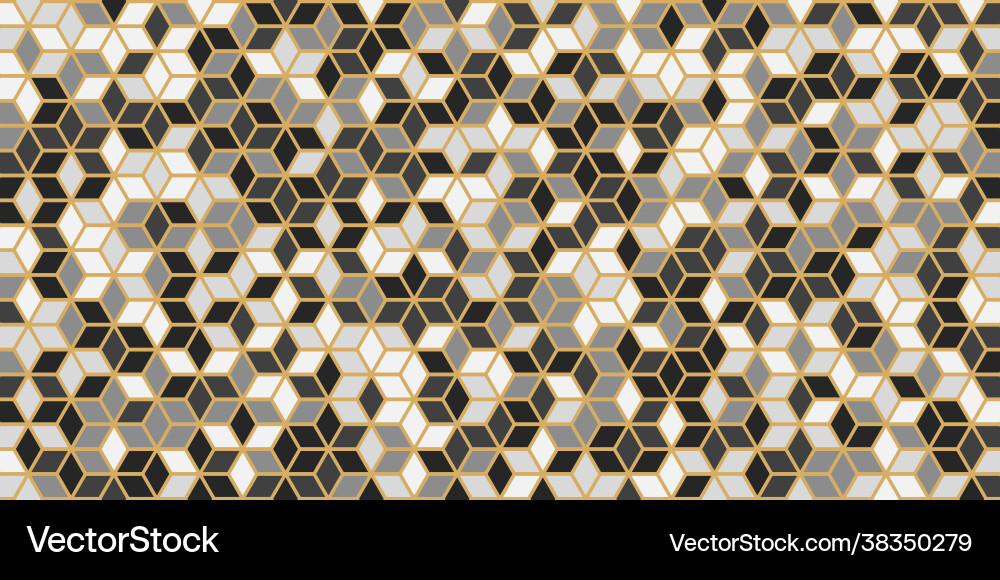Abstract geometric seamless pattern square shape vector image