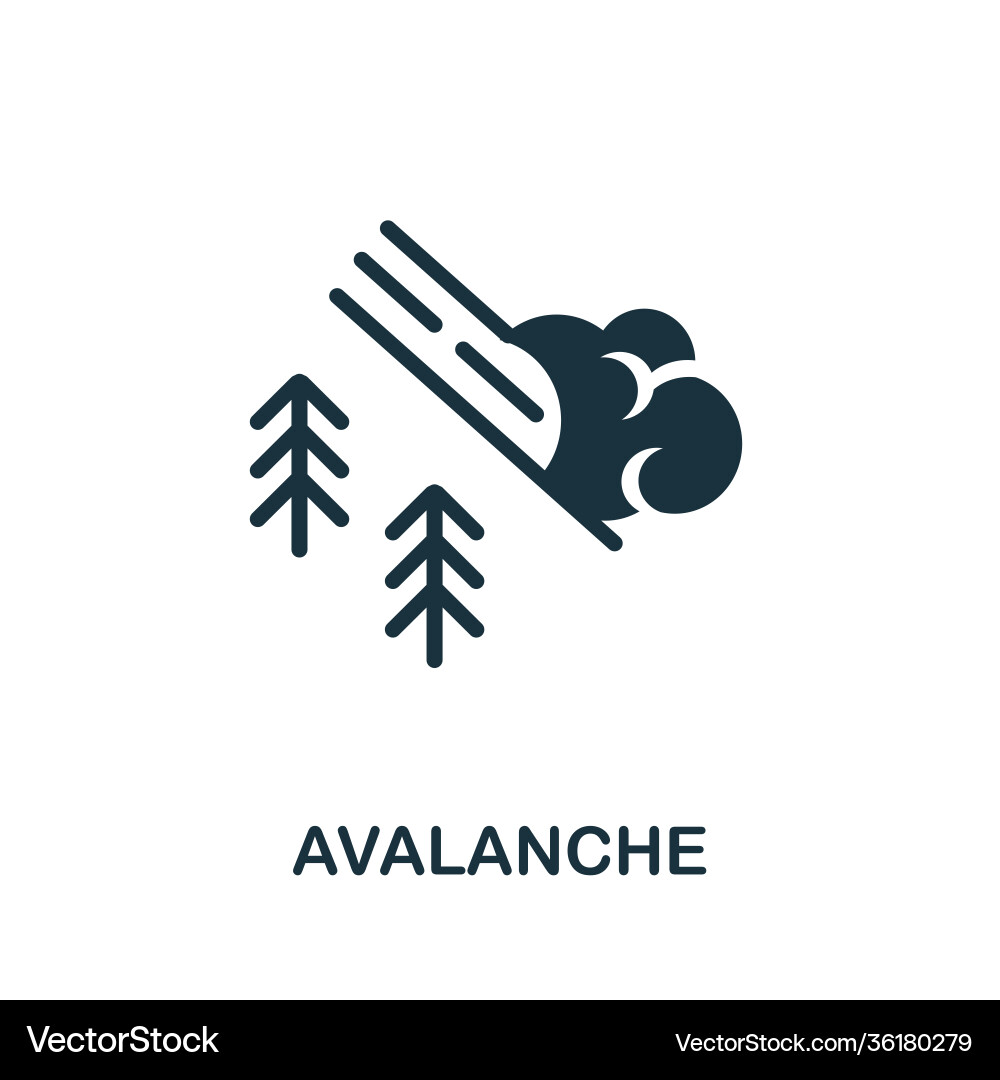 Avalanche icon simple element from natural Vector Image