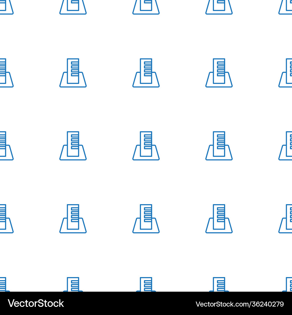 Building icon pattern seamless white background vector image