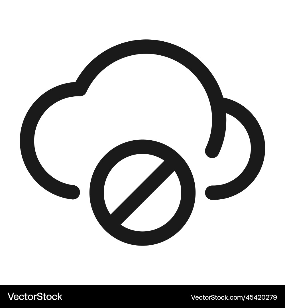 Cloud error or cancel disconnect connection Cloud error or cancel disconnect connection vector image