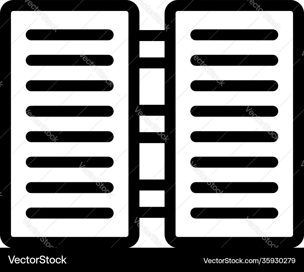 Customer database server icon outline style Customer database server icon outline style vector image
