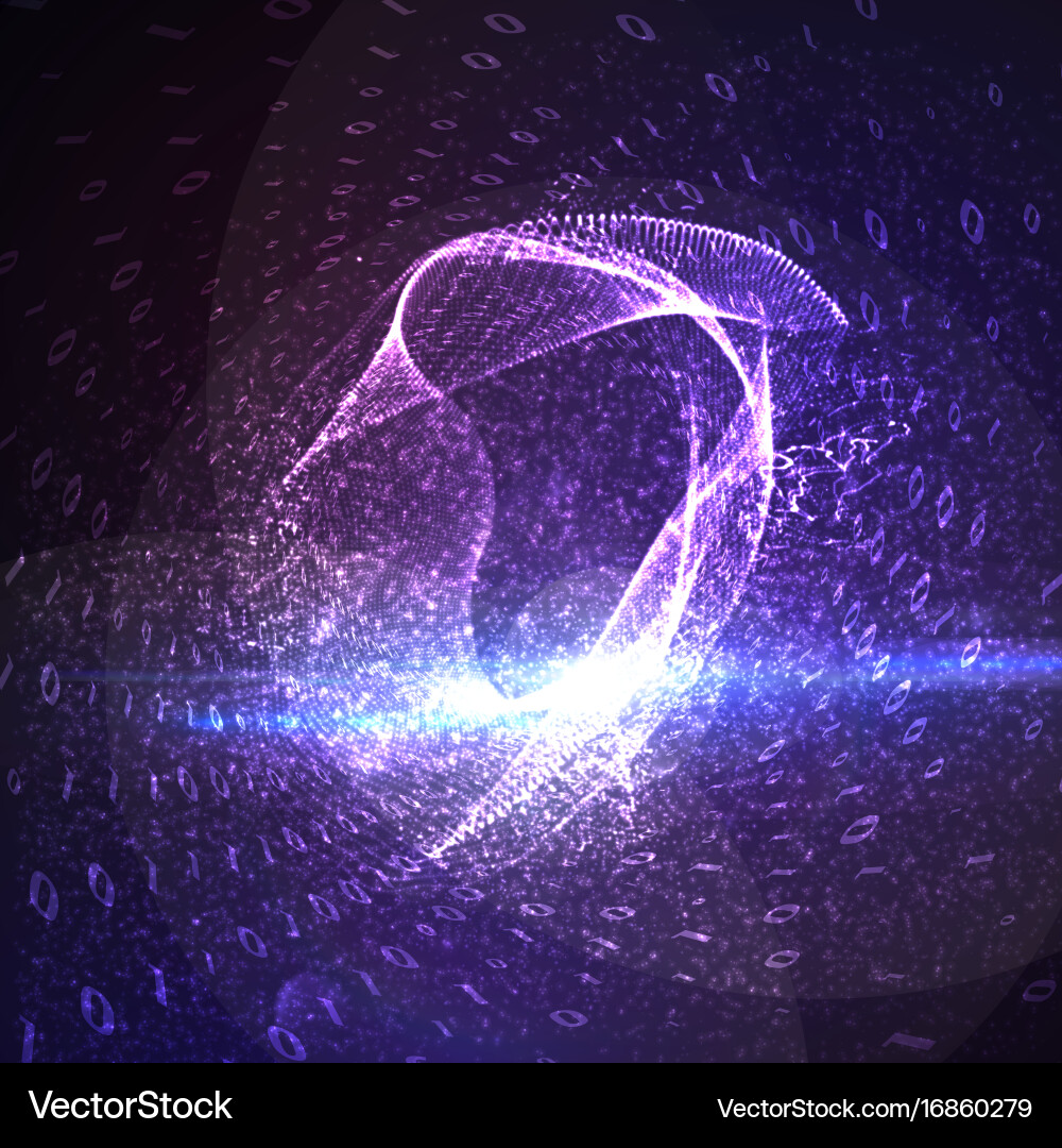 Digital Data Stream Tunnel vector image