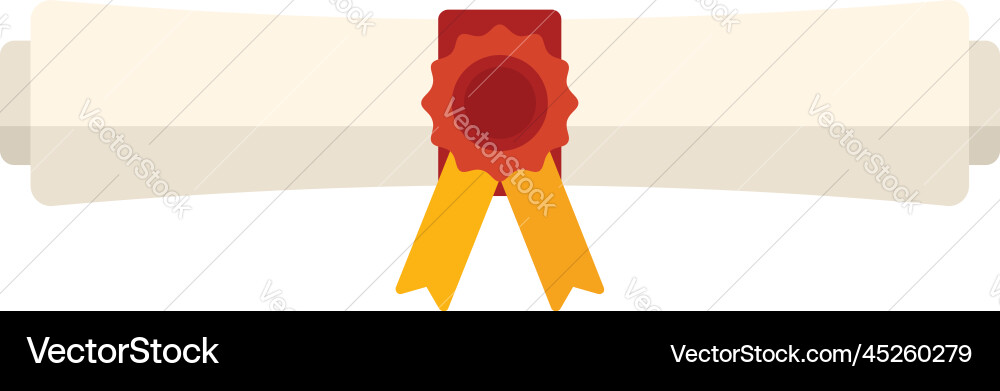 Diploma roll icon flat test study Diploma roll icon flat test study vector image