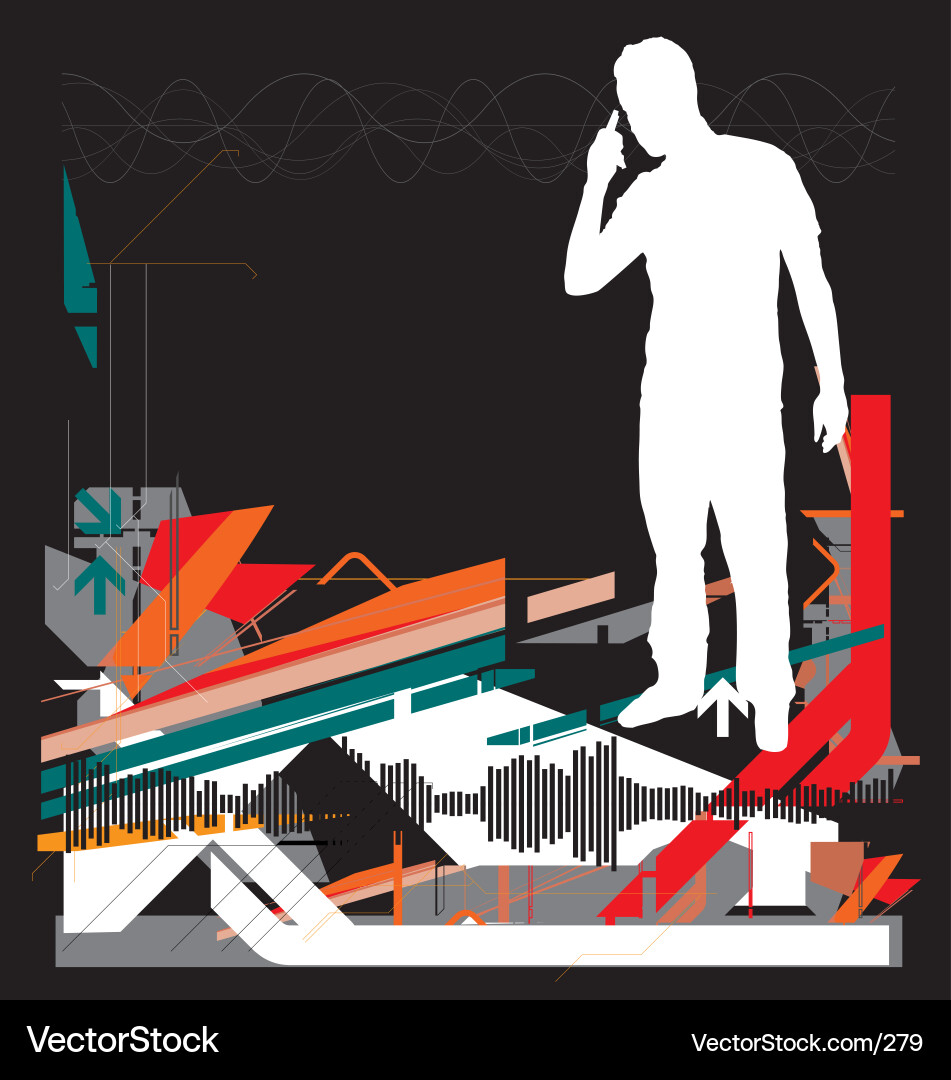 Futuristic Tech Grid vector image