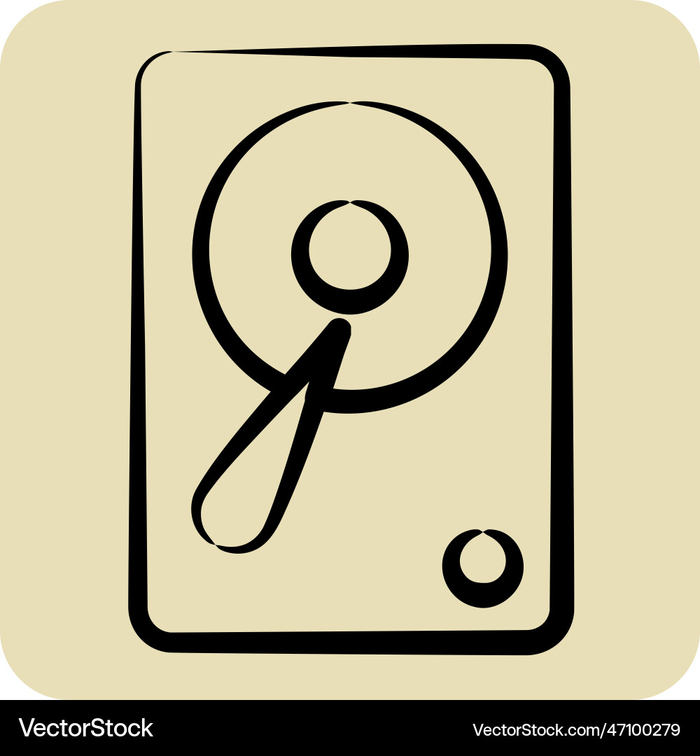 Icon hardisk suitable for computer components Icon hardisk suitable for computer components vector image