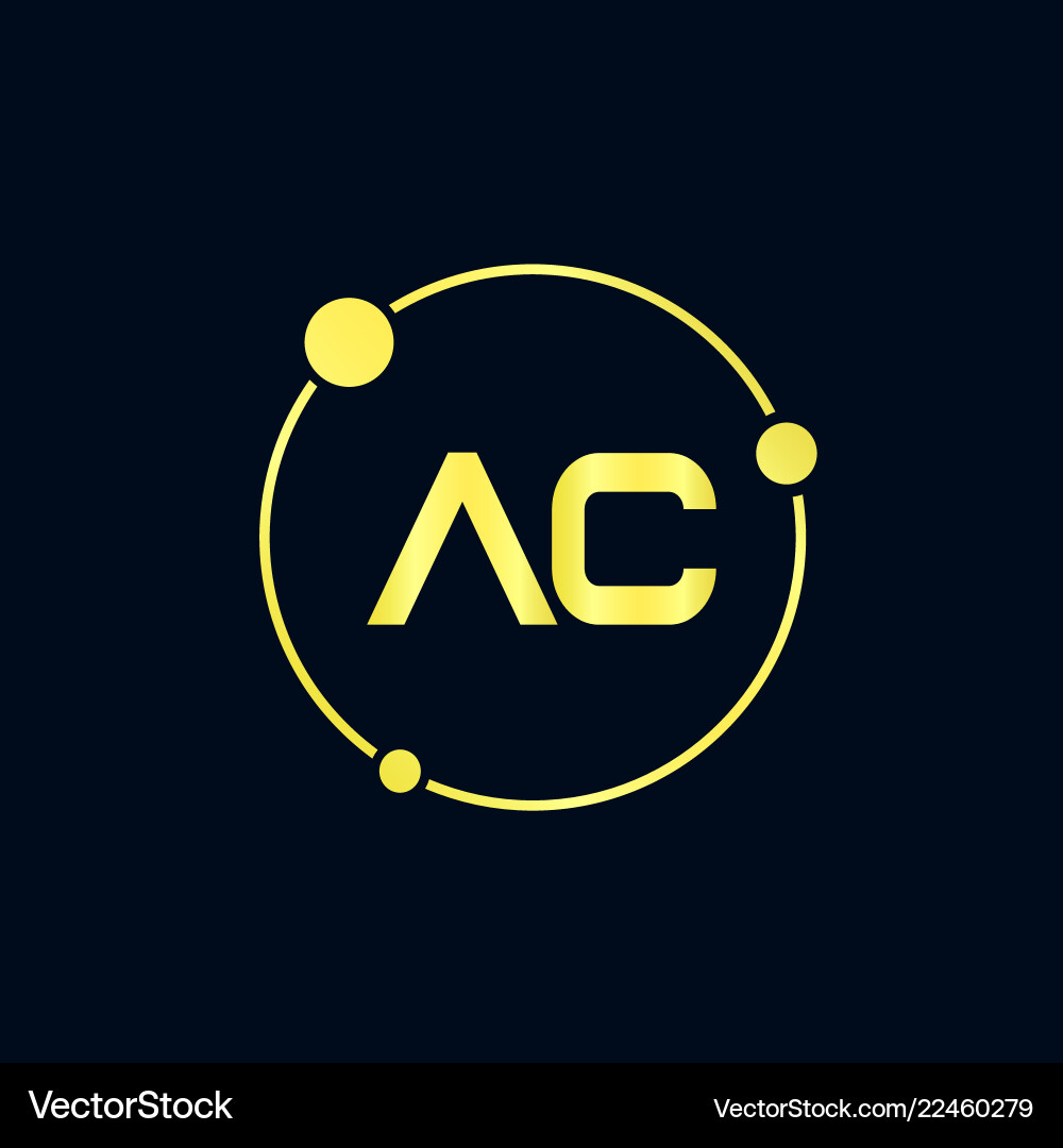 Initial letter ac logo template Royalty Free Vector Image