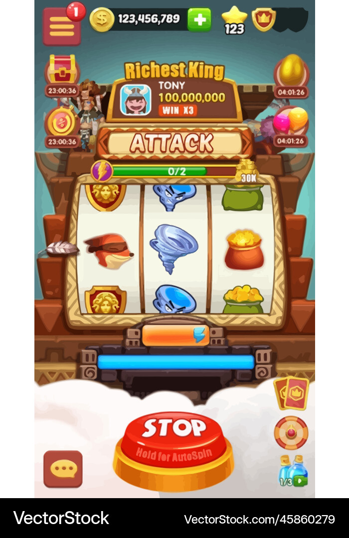 Komplettes Set von Level-Taste Spiel ui Pop-up-Symbol Vektorbild