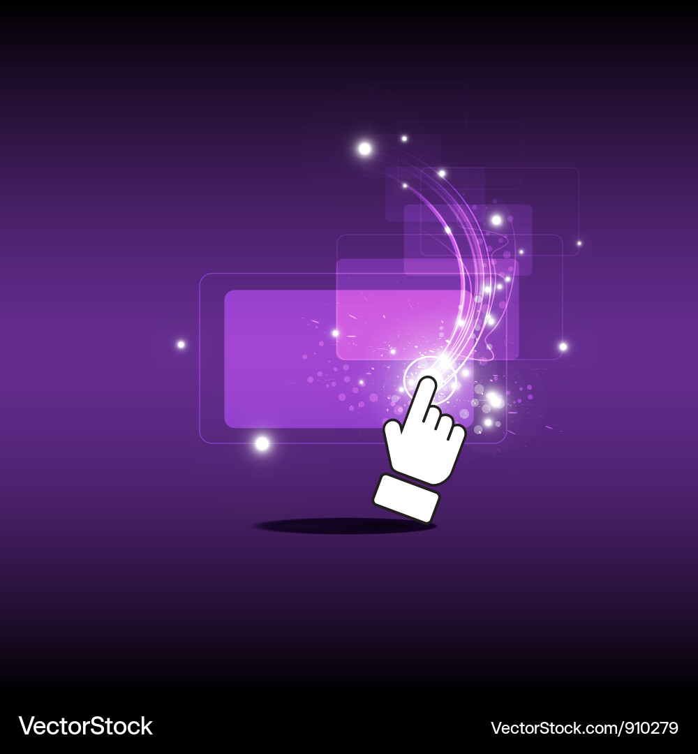 Magic Button Interaction vector image