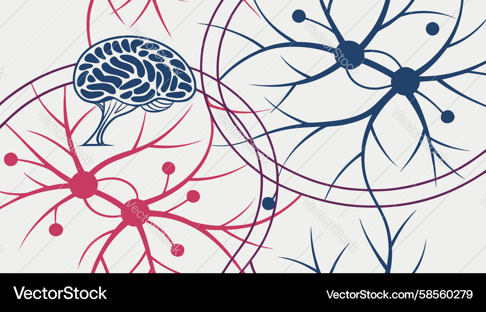 Neuron Network Abstract Pattern Vector Image