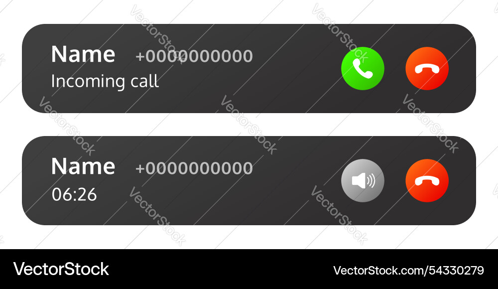 Phone calling screen user interface button icons Phone calling screen user interface button icons vector image