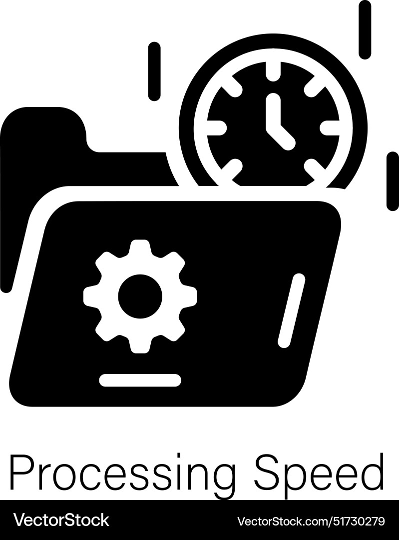 Processing speed Vector Image