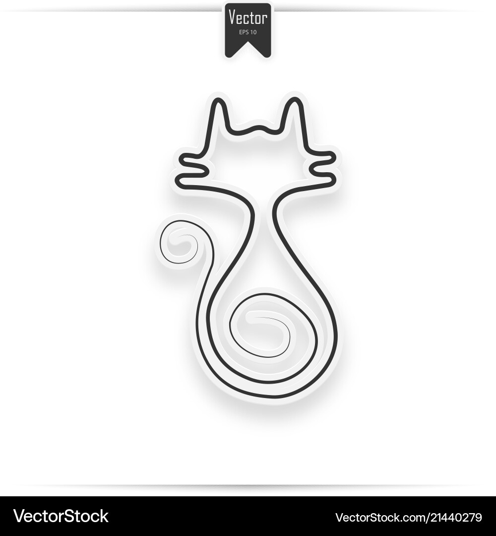 Realistic design element cat Realistic design element cat vector image