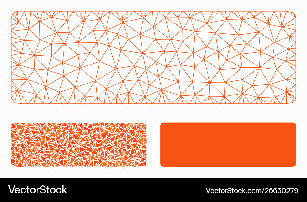 Remove mesh 2d model and triangle mosaic Vector Image