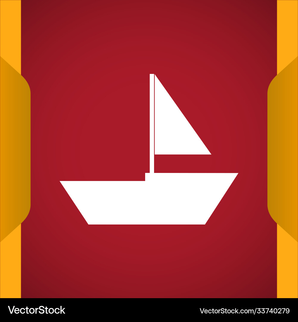 Sail boat icon for web and mobile Vector Image