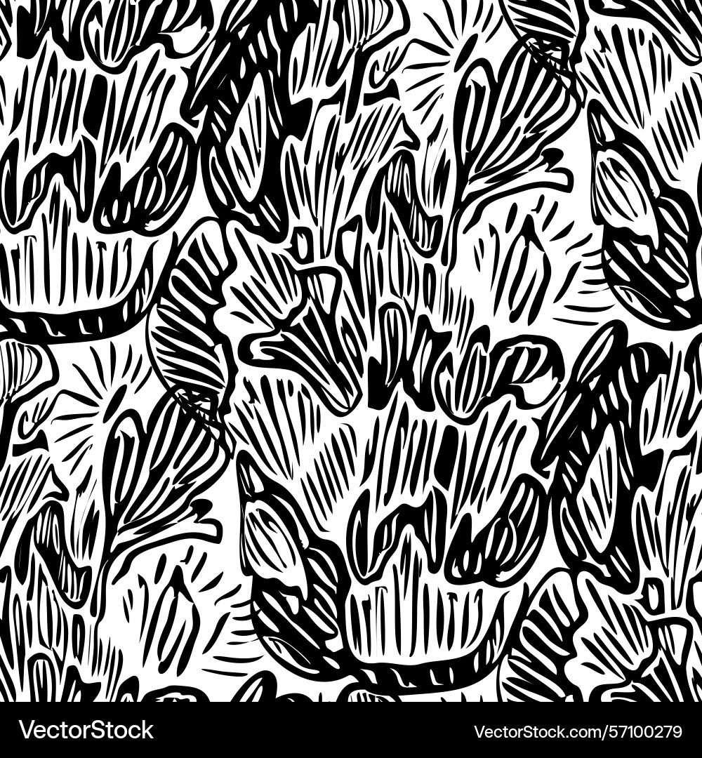 Seamless pattern with a simple abstract drawing vector image