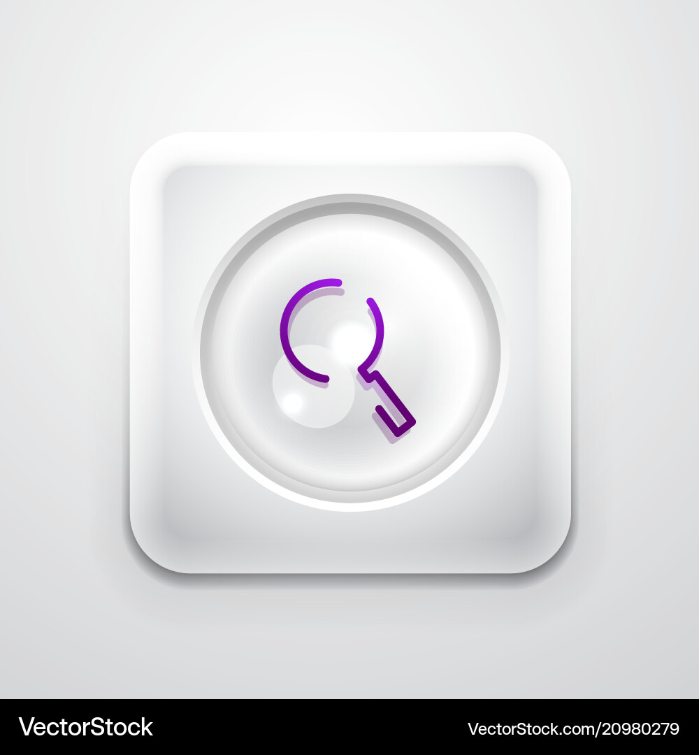 Search magnifier web button magnify icon modern Search magnifier web button magnify icon modern vector image