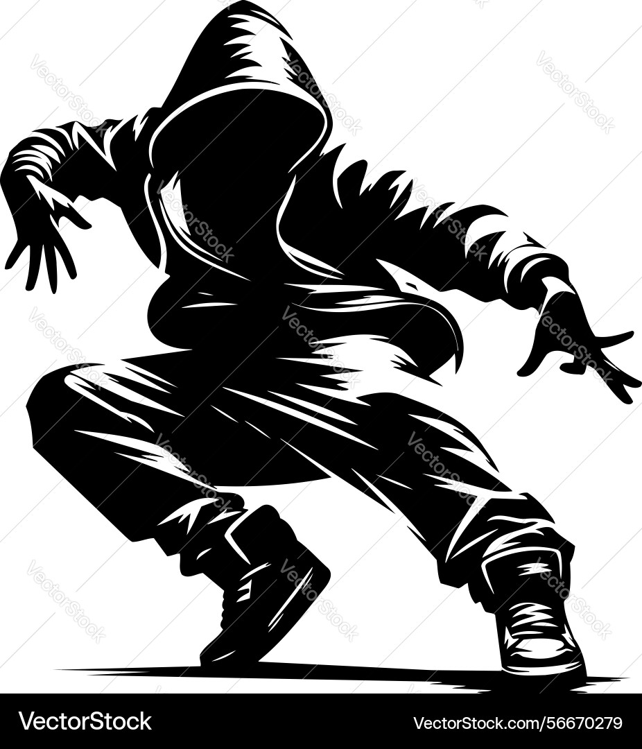 X-default breakdancer pose symbol vector image