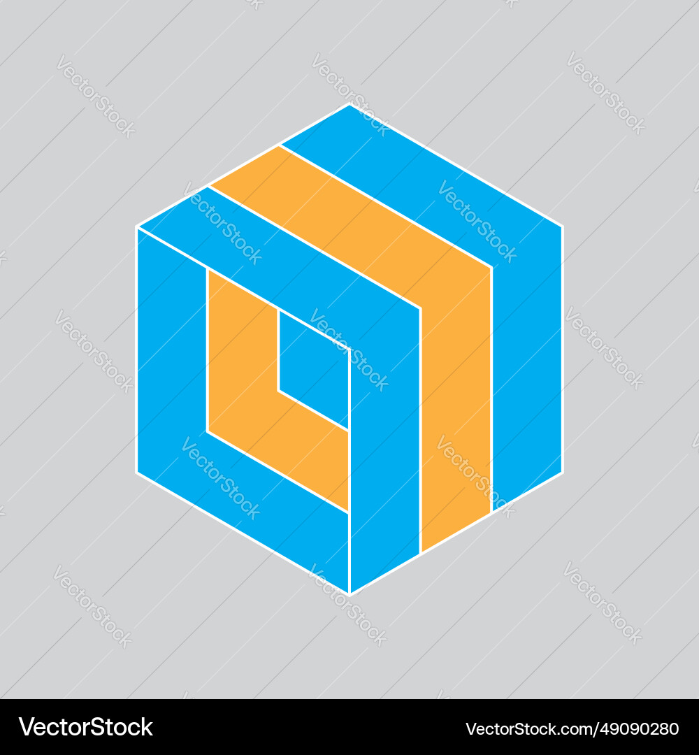 Abstract simple cube for logo design Abstract simple cube for logo design vector image