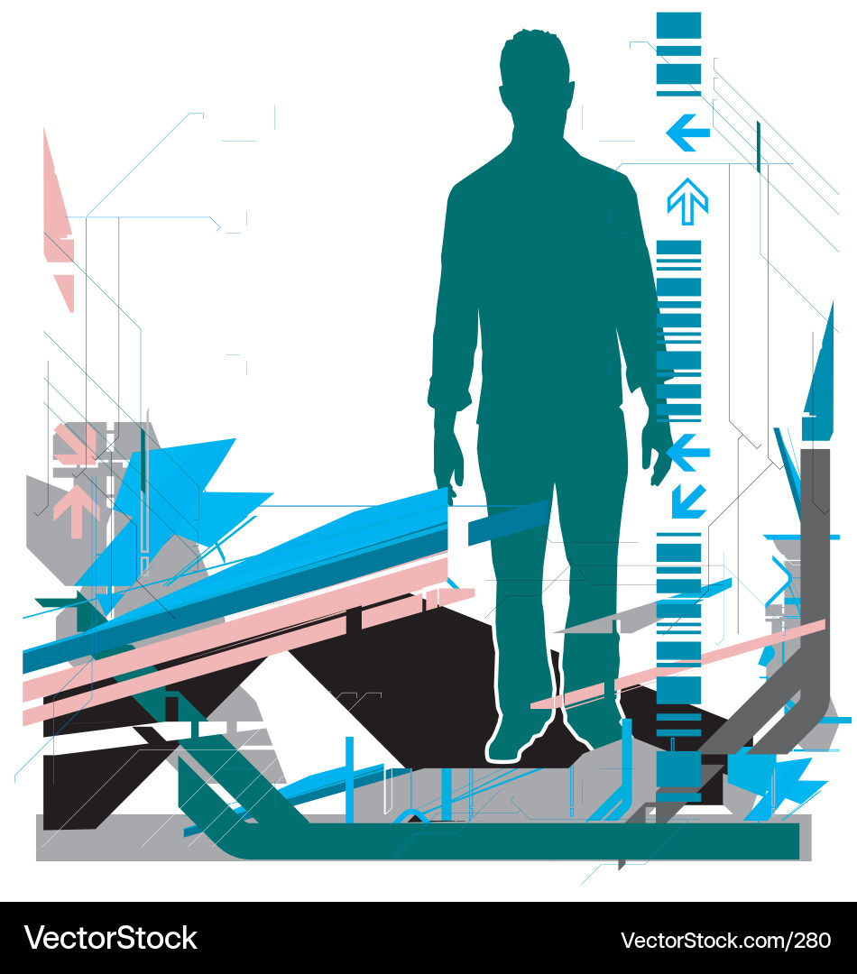 Abstract Tech Interface vector image