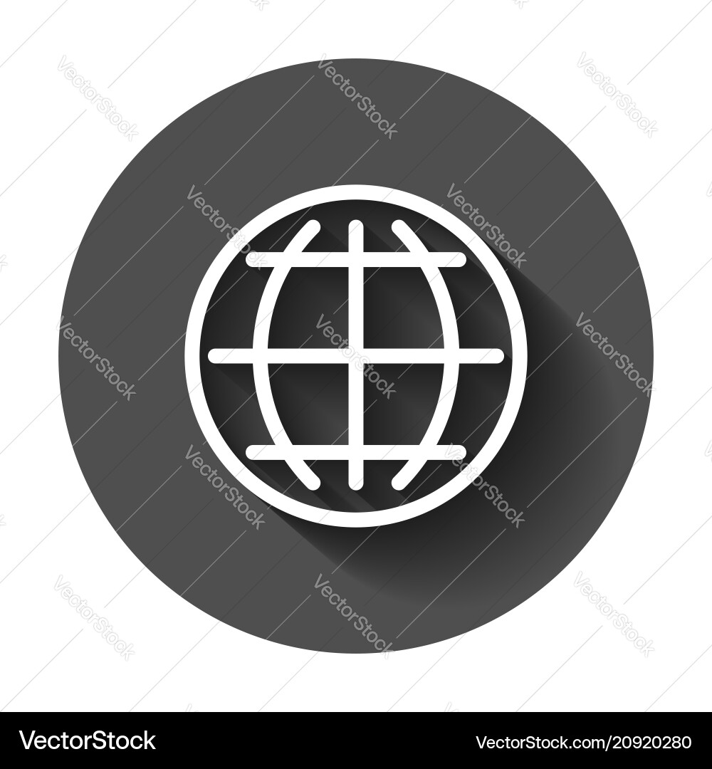 Choose or change language icon with long shadow vector image