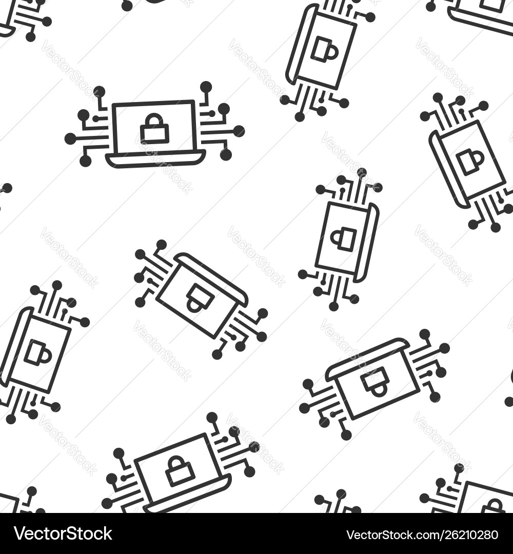 Cyber security icon seamless pattern background Cyber security icon seamless pattern background Vector Image