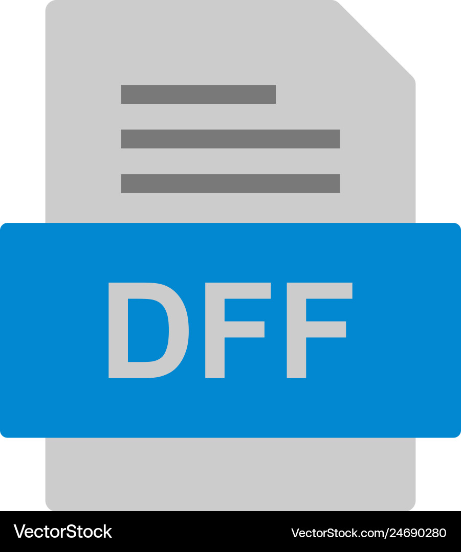 Dff file document icon vector image