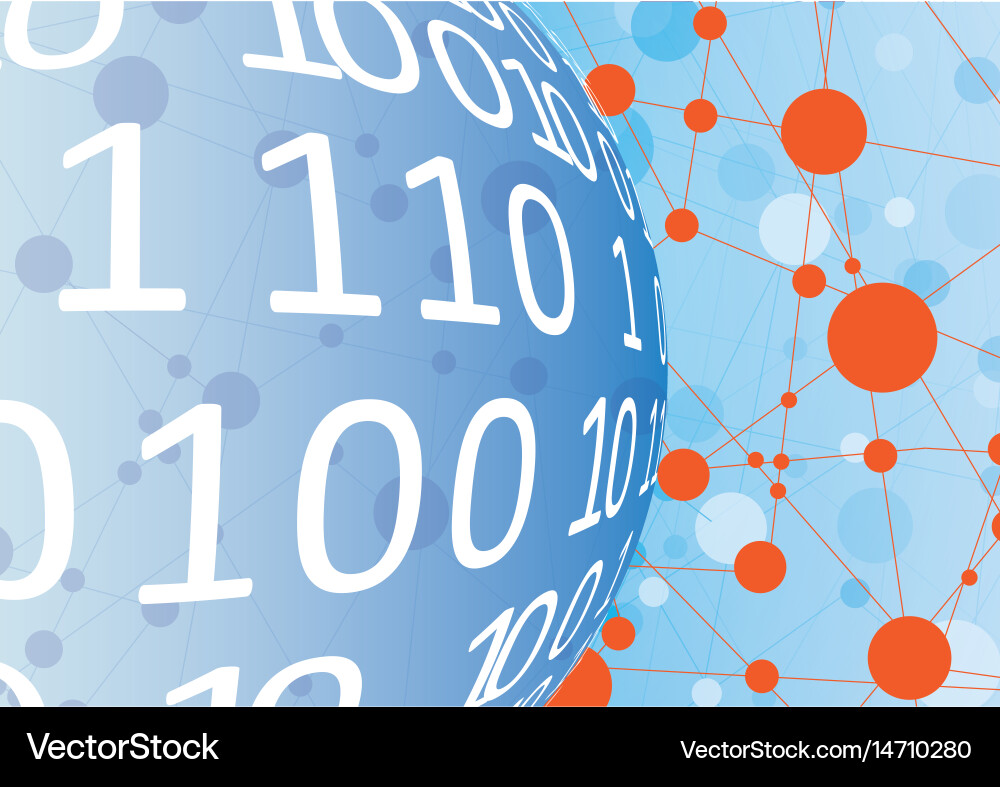 Digital Code Globe vector image