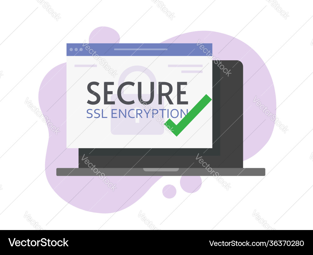 Digital ssl secure encryption online for internet Digital ssl secure encryption online for internet Vector Image