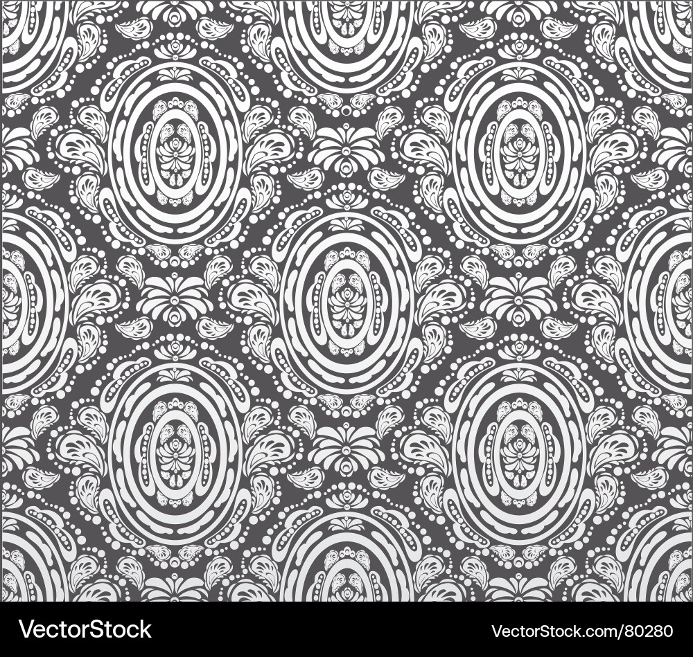 Elegant Floral Wallpaper Vector Image