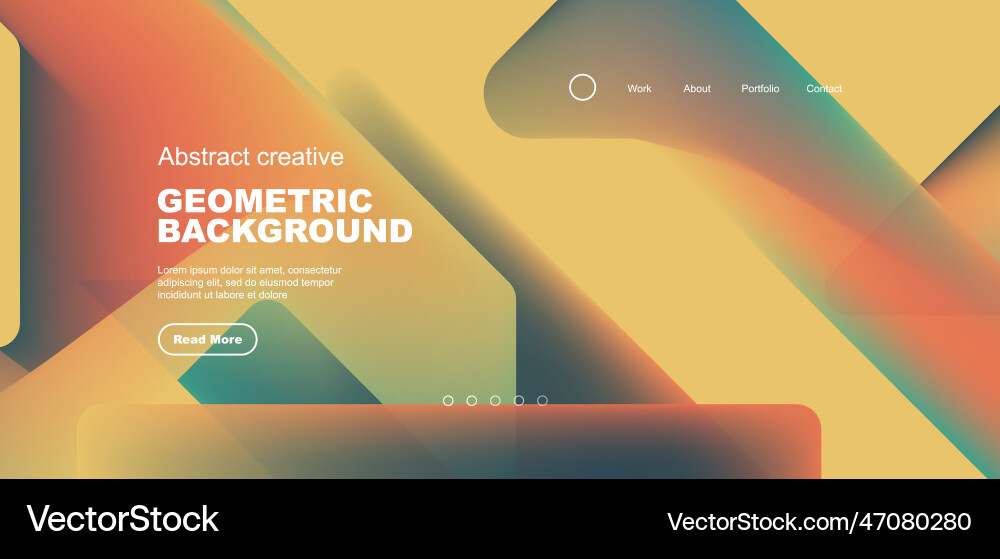 Fluid gradient triangles landing page background Fluid gradient triangles landing page background vector image