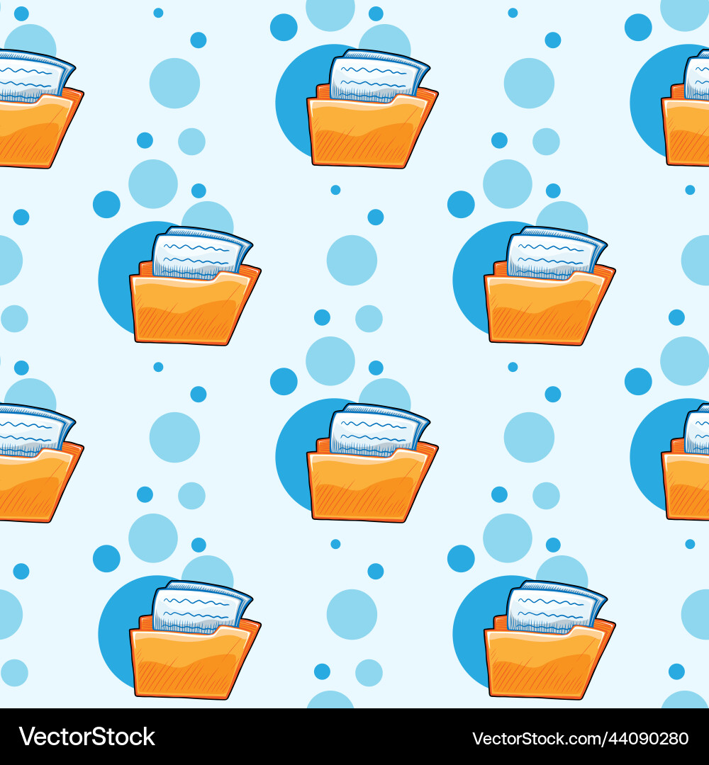 Folder with documents seamless pattern Vector Image