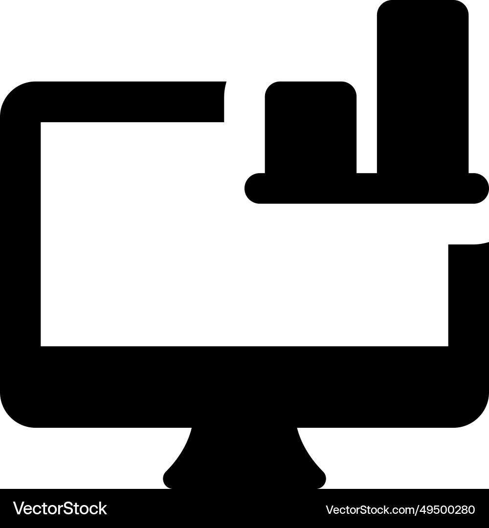 Graphical representation of data on desktop vector image