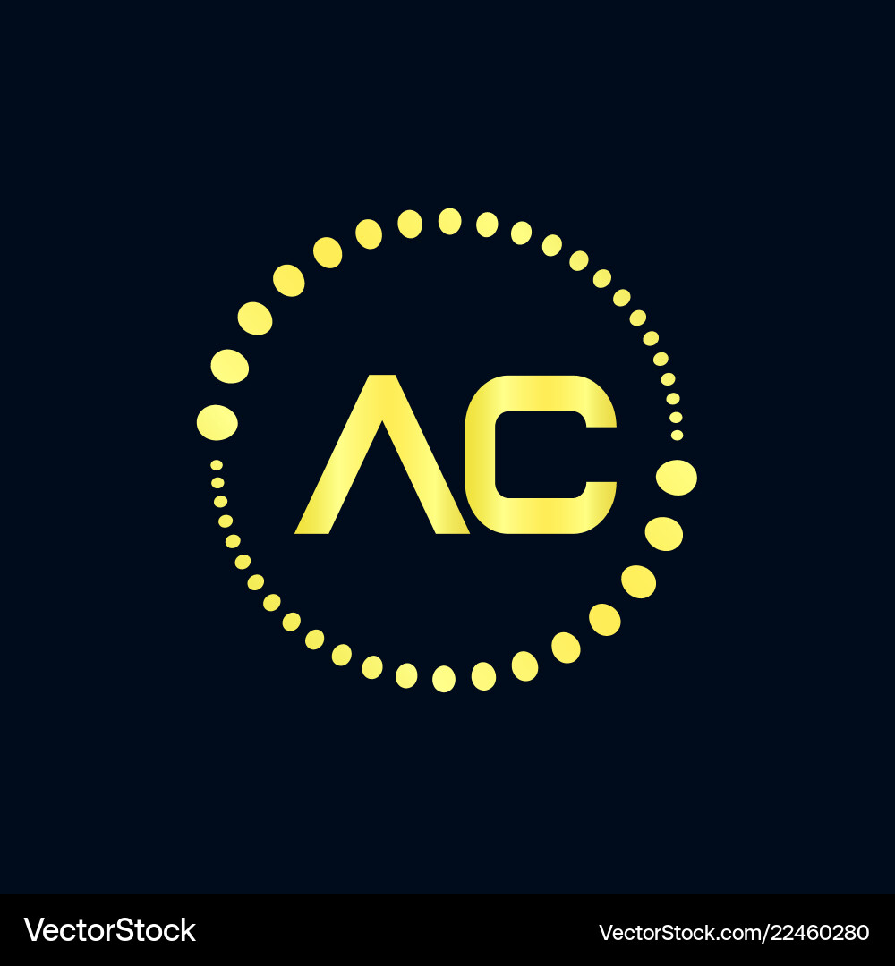 Initial letter ac logo template Initial letter ac logo template vector image