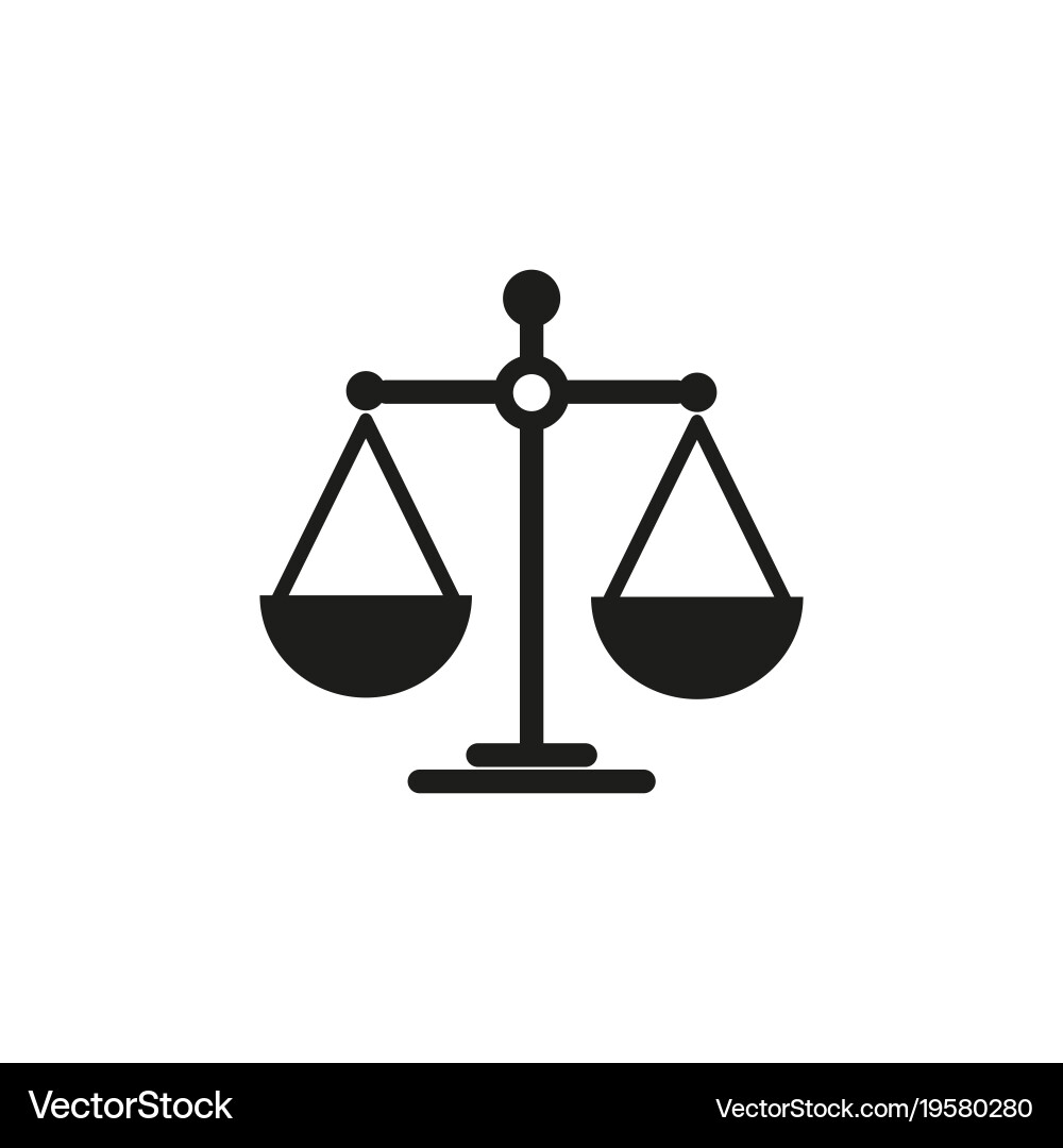 Justice Scales Icon Vector Image