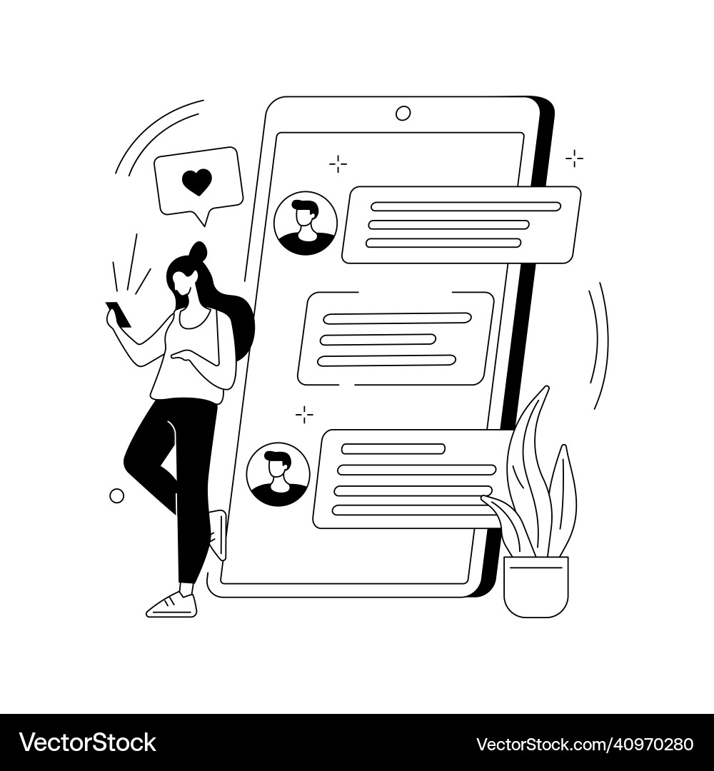Messaging application abstract concept Messaging application abstract concept vector image