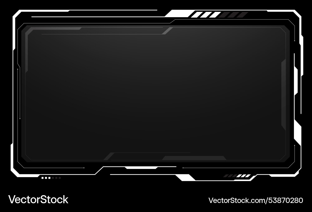 Modern White & Grey HUD Frames Vector Image